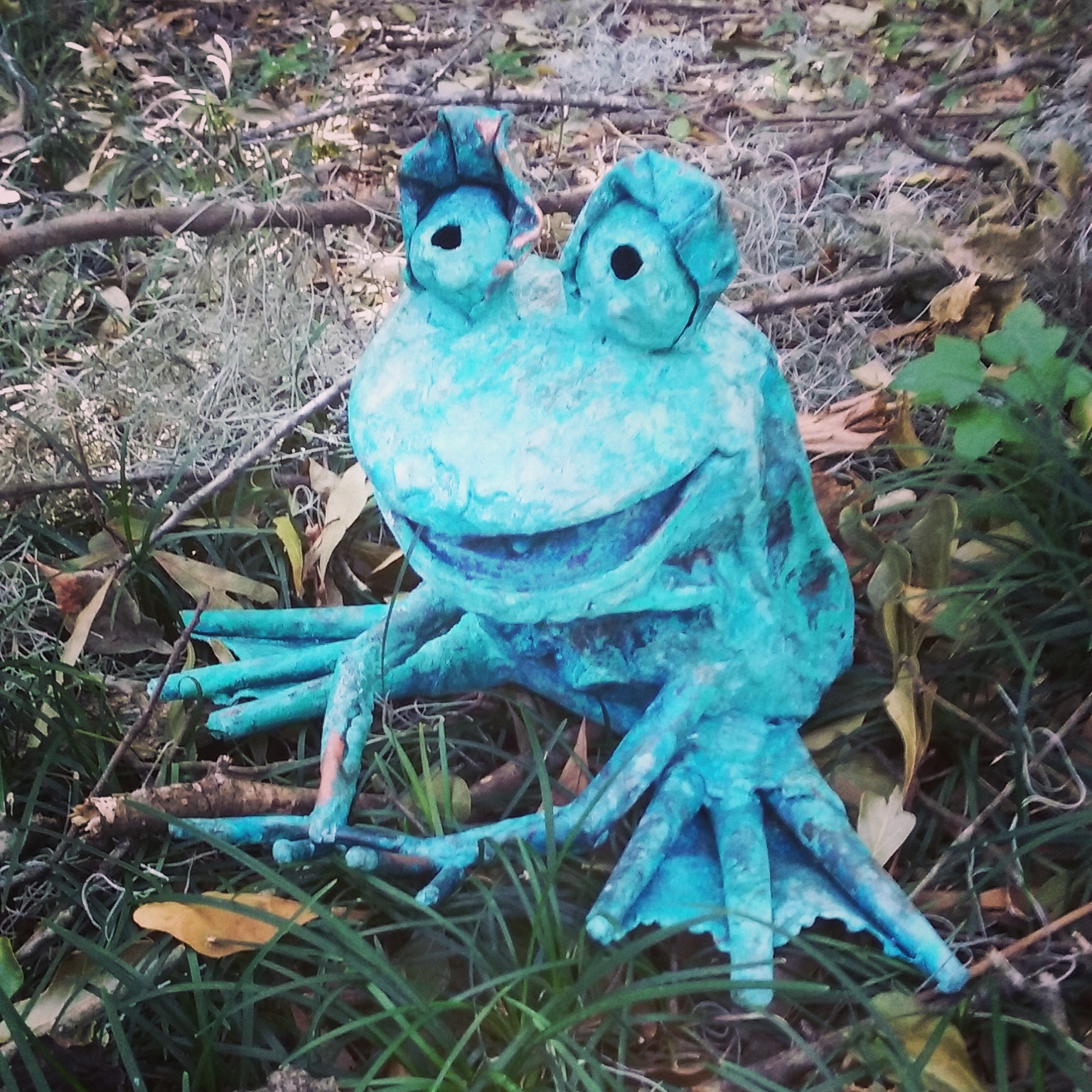 Frog sculpture by Beau Smith and Todd Miller